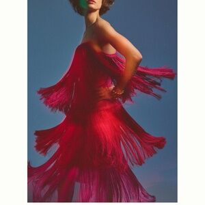 Let Me Be tiered fringe dress for Anthropologie